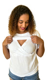 <transcy>T-shirt d&#39;allaitement blanc</transcy>