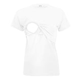 <transcy>Camiseta blanca de lactancia materna</transcy>
